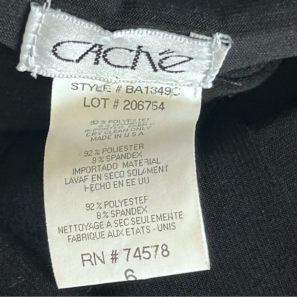 Cache Y2K Babydoll Ruffle Rhinestone Brooch Cocktail Dress Size 6 Party Hoco LBD - Picture 13 of 16